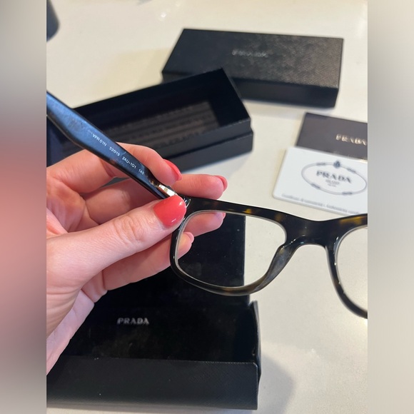 Prada eyewear glasses authentication card present black/tortoise large frames - Picture 3 of 4